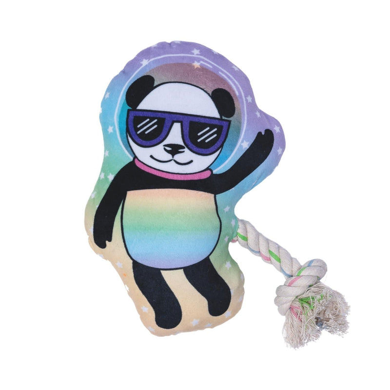 Space Panda Plush Dog Toy – with Squeaker & Crinkle Paper for Fun Play - BIG FRENCHIES
