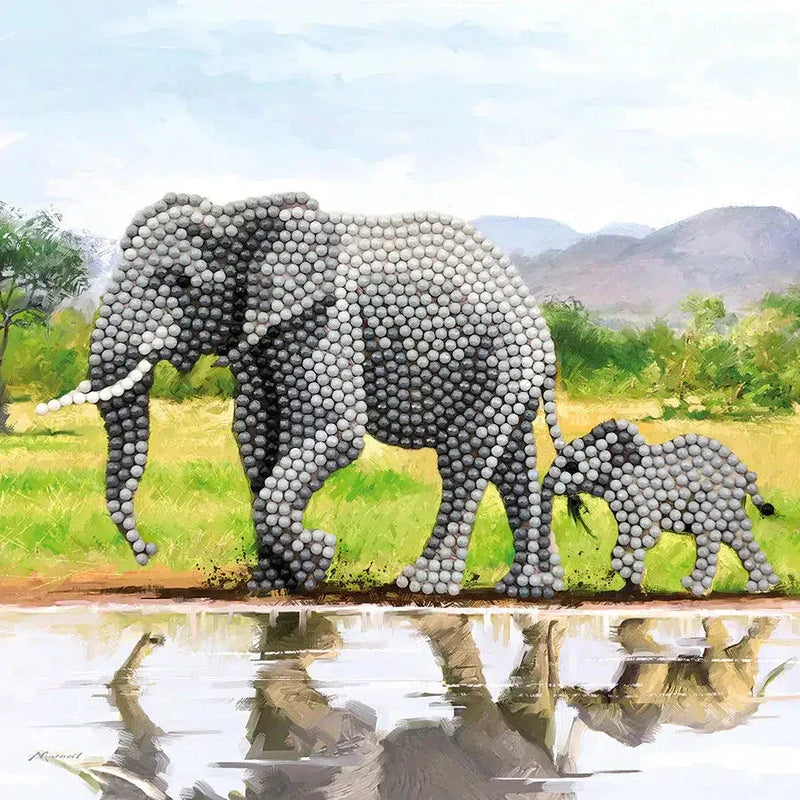 Elephant Crystal Art Card Kit Craft Buddy - BIG FRENCHIES