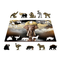 Elephant Dreams 150 Piece Wood Jigsaw Puzzle Wooden City - BIG FRENCHIES