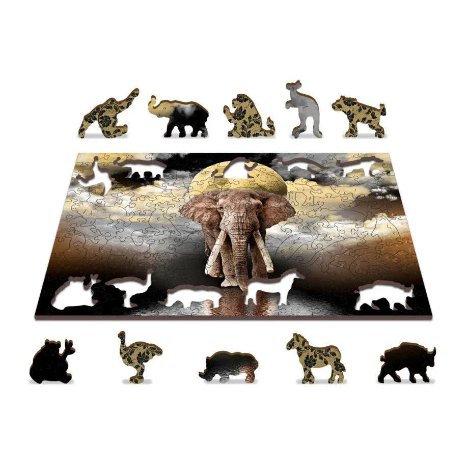 Elephant Dreams 150 Piece Wood Jigsaw Puzzle Wooden City - BIG FRENCHIES