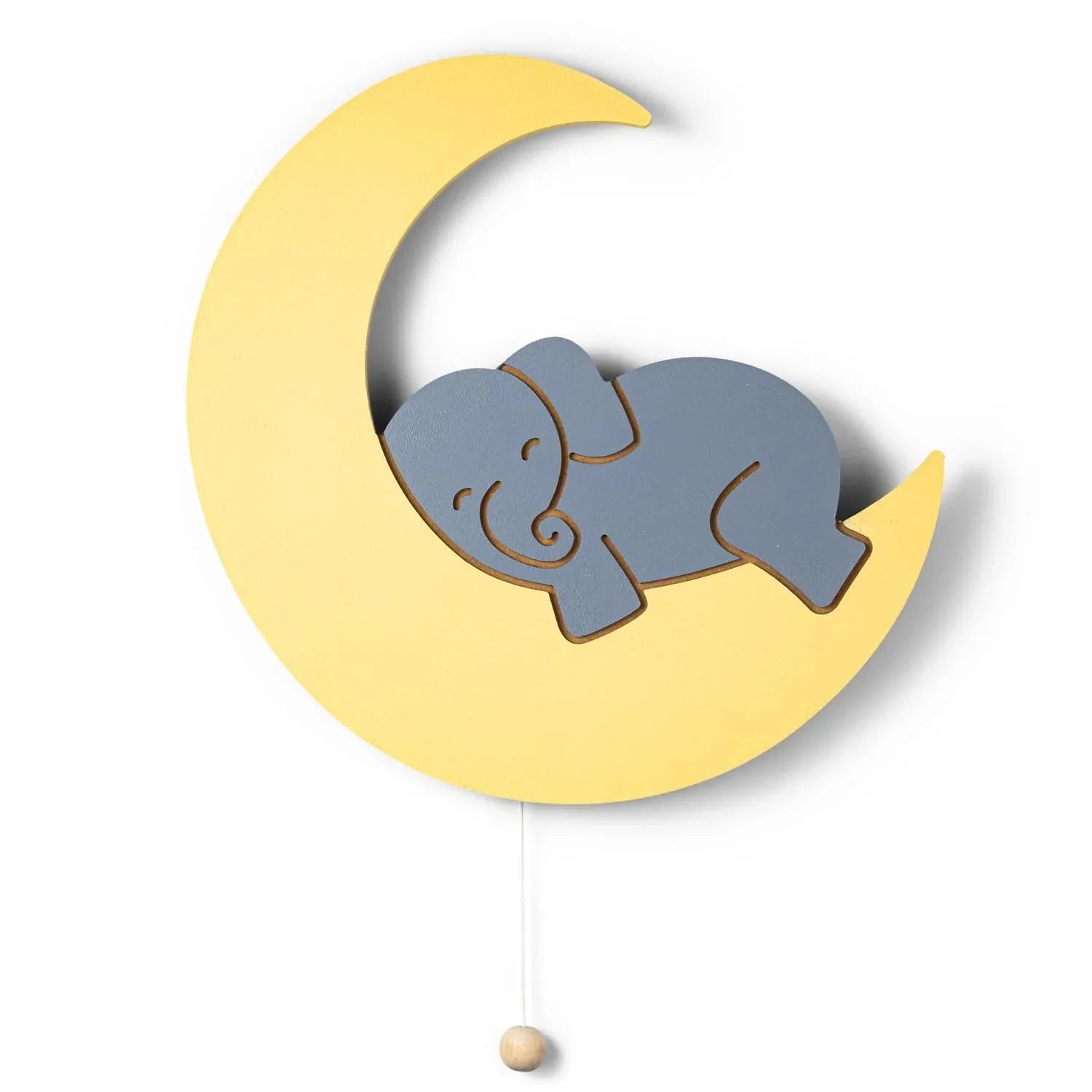 LumiDreams Wall Light - Kid's Decor Nightlight Elephant on Moon - BIG FRENCHIES
