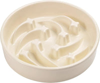 Elevated Ceramic Slow Feeder Dog Bowl 8.6in Heavy Weighted (various colors)