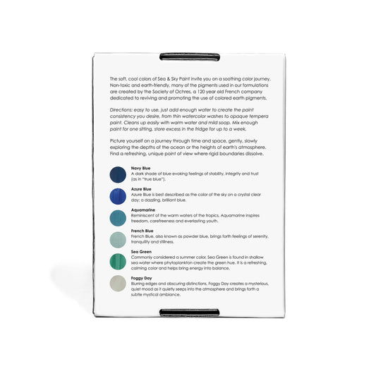 Sea & Sky Paint Set – Non-Toxic Earth Pigments (15–17g per Vial) - BIG FRENCHIES