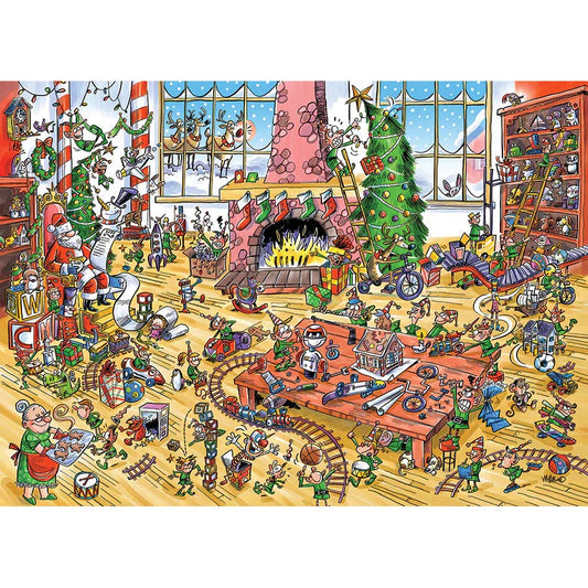 Elves at Work 350 Piece Family Jigsaw Puzzle Cobble Hill