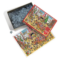 Elves at Work Doodle Town 1000 Piece Jigsaw Puzzle Cobble Hill