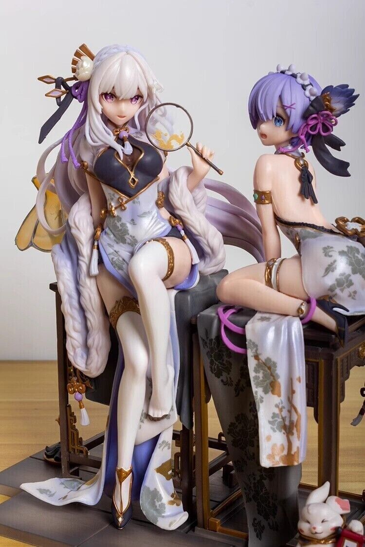 Emelia & Rem Figure, Re:Zero kara Hajimeru Isekai Seikatsu Figurine, Anime 9 in