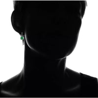 2 Pair Pack: 9.00 CTW Cushion Cut Created Blue Sapphire & Emerald Drop Earrings – Available in .925 Sterling Silver or 14kt Yellow Gold Over .925 – 8mm Square Gems