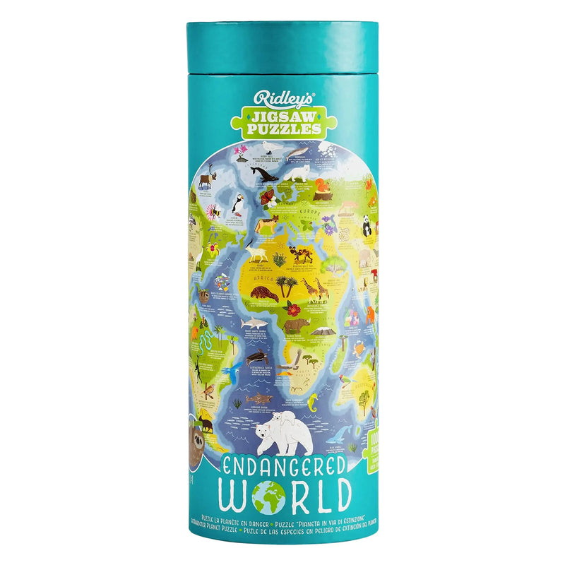 Endangered World 1000 Piece Round Jigsaw Puzzle Ridley - BIG FRENCHIES