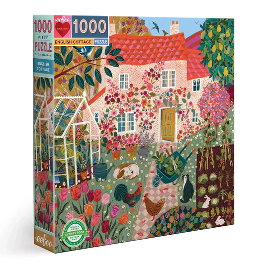 English Cottage 1000 Piece Jigsaw Puzzle eeBoo - BIG FRENCHIES