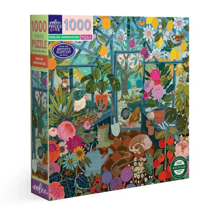 English Greenhouse 1000 Piece Jigsaw Puzzle eeBoo - BIG FRENCHIES