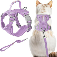 Escape Proof Cat Harness Leash Reflective Adjustable Vest Soft Breathable