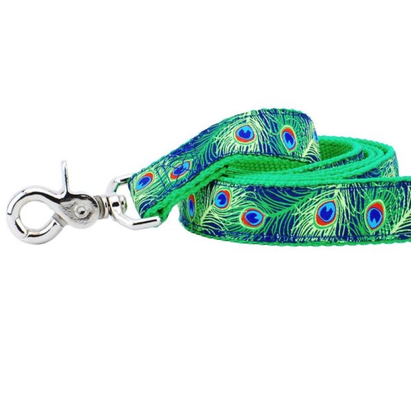 1″ Paradise Found Navy Ribbon Dog Leash-Pet Collars & Leashes-BIG FRENCHIES-2 Hounds Design