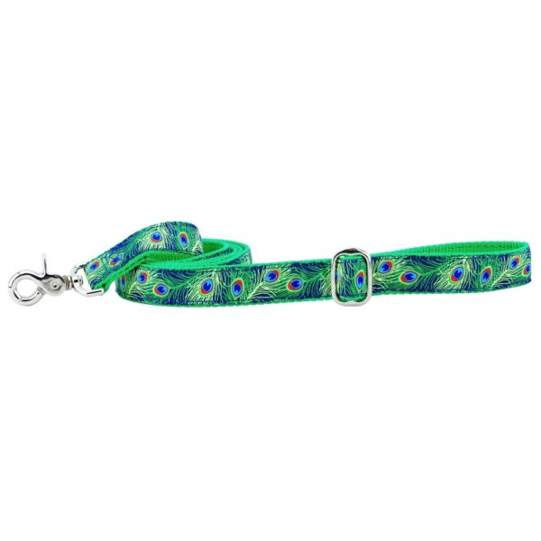 1″ Paradise Found Navy Ribbon Dog Leash-Pet Collars & Leashes-BIG FRENCHIES-2 Hounds Design