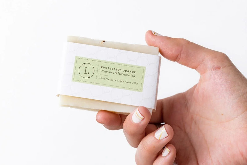 2x Eucalyptus Natural Handmade Soap Bar, Fresh Cold Process Soap - BIG FRENCHIES