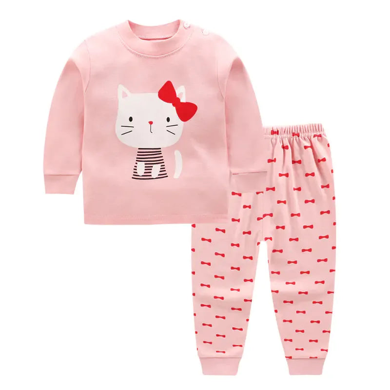Cotton Pajama Set for Kids 0-5 Years with Cartoon Design - # BAAA81810020 - BIG FRENCHIES
