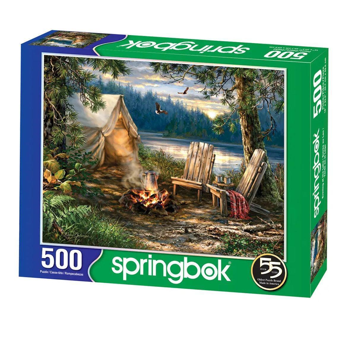 Evening at the Lake 500 Piece Jigsaw Puzzle Springbok - BIG FRENCHIES