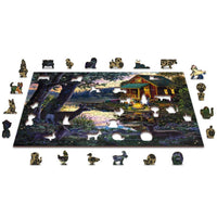 Evening at the Lakehouse 505 Piece Wood Jigsaw Puzzle Wooden City