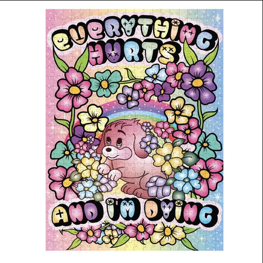 Everything Hurts & I'm Dying 500 Piece Jigsaw Puzzle Fun Club