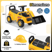 Excavator Digger Toy with Adjustable Bucket-Yellow