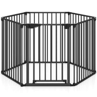 Extra Wide Baby Gate Fits 34.5-154" Openings 6-Panel Adjustable Pet Safety Fence