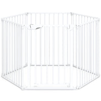 Extra Wide Baby Gate Fits 34.5-154" Openings 6-Panel Adjustable Pet Safety Fence