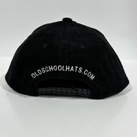 SEARCH AND DESTROY White Rope Black Cordaroy SnapBack Cap Hat Custom Embroidered