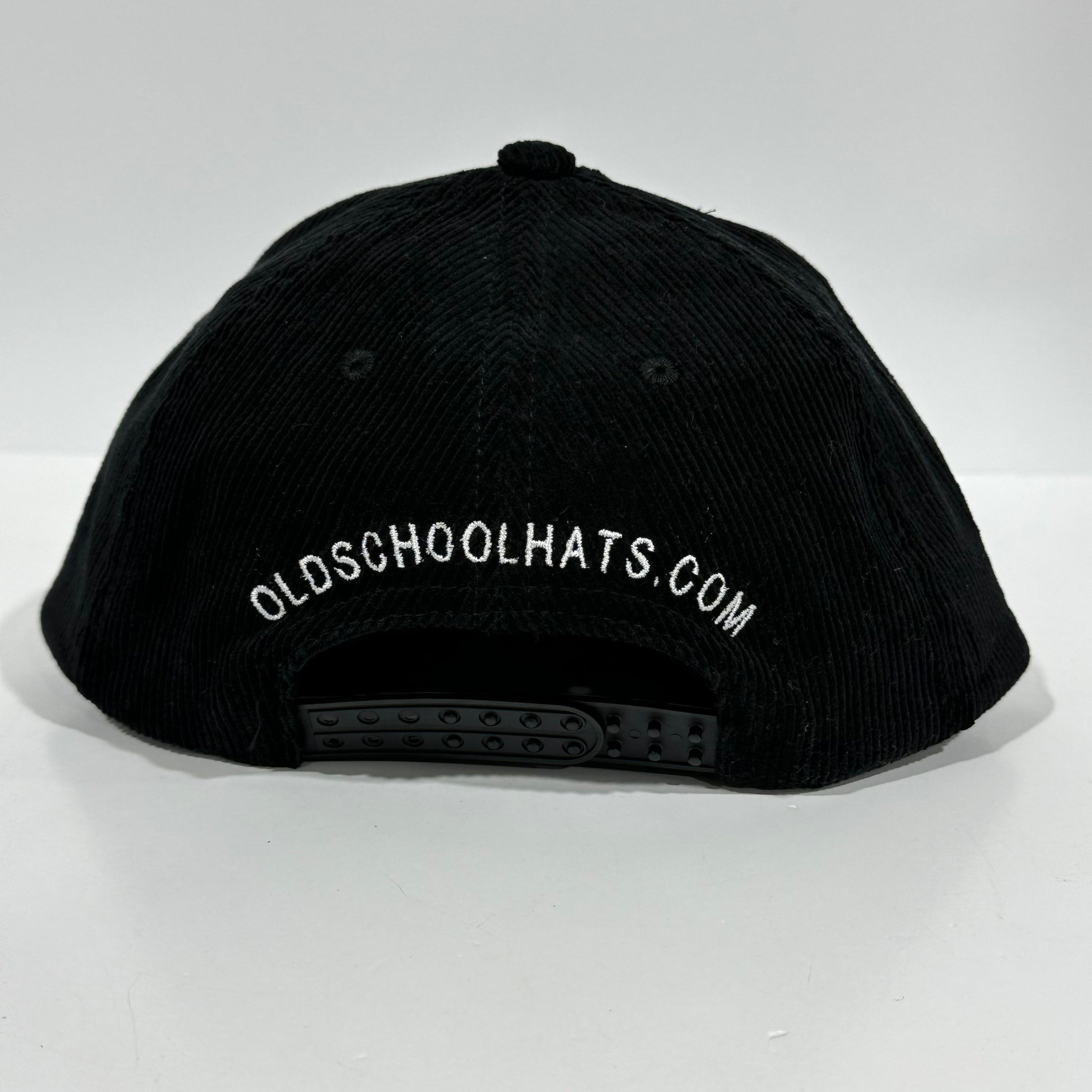 SEARCH AND DESTROY White Rope Black Cordaroy SnapBack Cap Hat Custom Embroidered