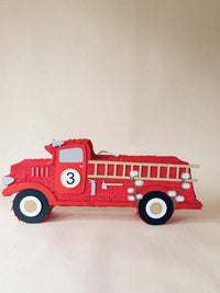 🚒 Heroic Fire Truck Piñata – Handmade Firefighter Party Decoration, Candy Holder - BIG FRENCHIES