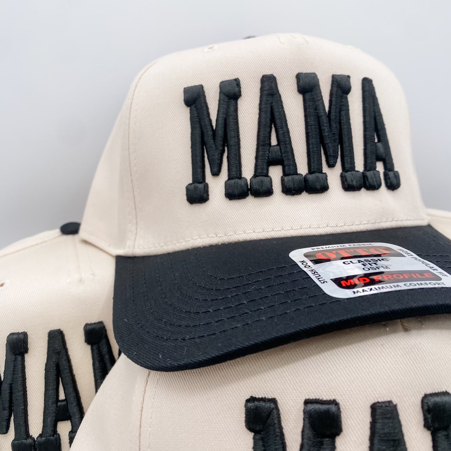 Mama Puff black + Cream - Trucker Hat