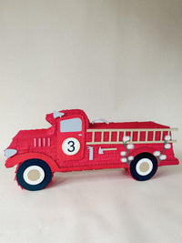 🚒 Heroic Fire Truck Piñata – Handmade Firefighter Party Decoration, Candy Holder - BIG FRENCHIES