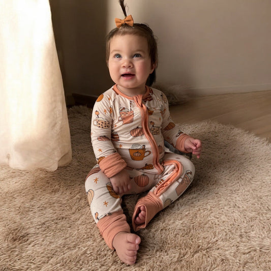 Pumpkin Spice (Convertible Zip Footies) - BIG FRENCHIES