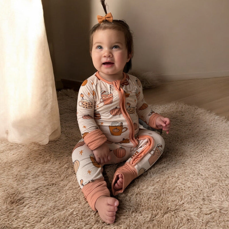 Pumpkin Spice (Convertible Zip Footies) - BIG FRENCHIES