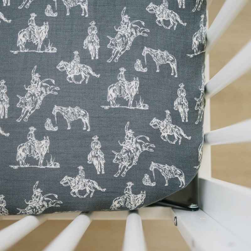 Wild West Muslin Crib Sheet - BIG FRENCHIES