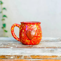 Calliope Heart Mug - Speckled Red - BIG FRENCHIES