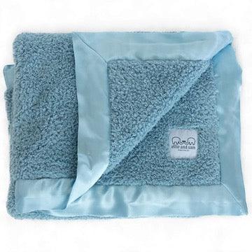 Classic Satin Border Blanket - Powder Blue - BIG FRENCHIES