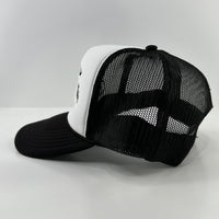 THIS GUY IS HORNY Mesh Black Trucker SnapBack Cap Hat Custom Embroidered ￼