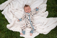 Camp Paws (Convertible Zip Footies) - Blue - BIG FRENCHIES