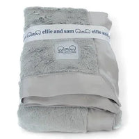 Luxury Satin Border Blanket - Silver - BIG FRENCHIES