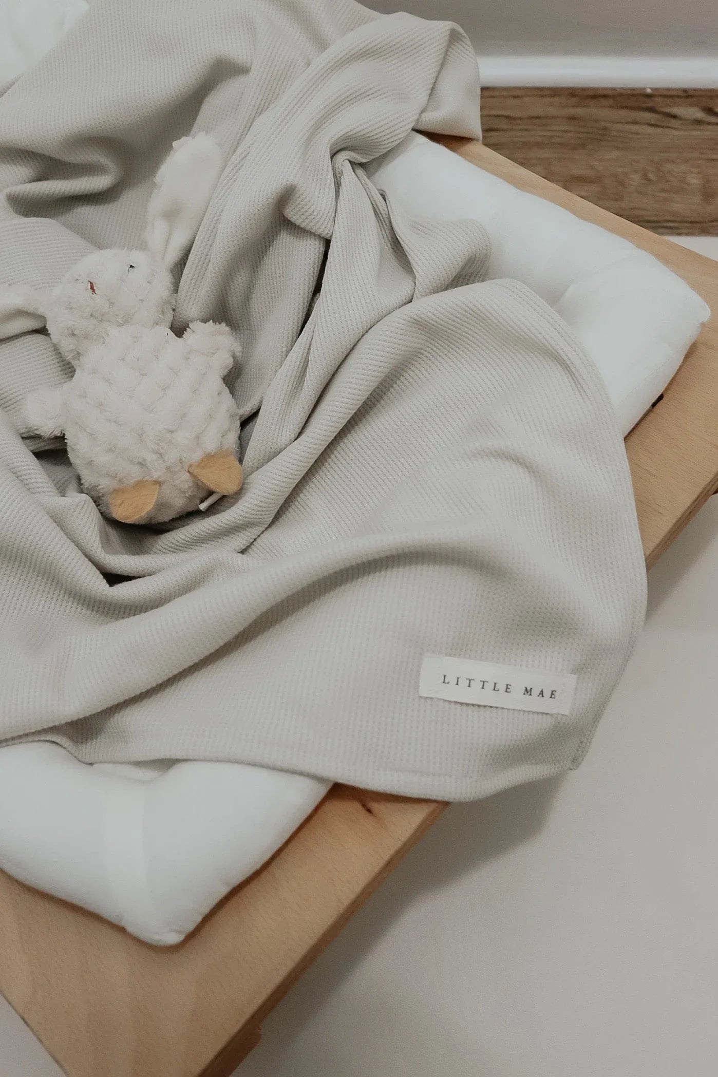 Coco Ivory Waffle Knit Blanket - BIG FRENCHIES