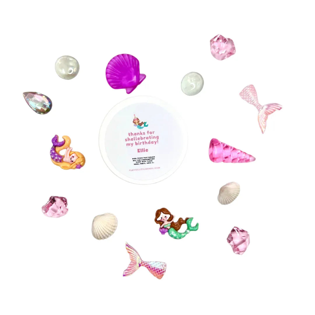 Custom Mermaid Play Dough Favors for Birthday Party Goodie Bags - BIG FRENCHIES