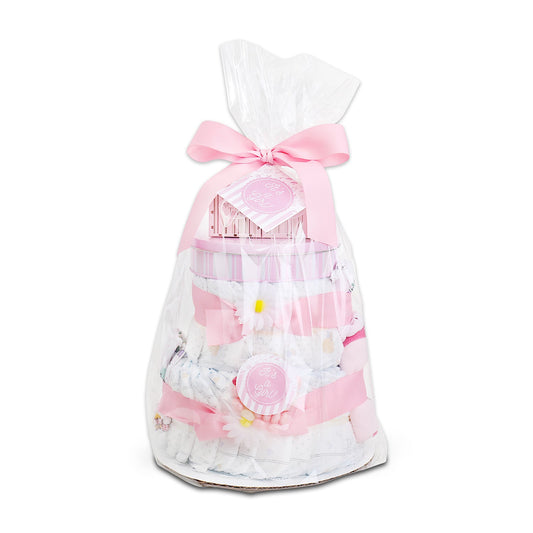 Sweet Baby Girl Diaper Cake Gift