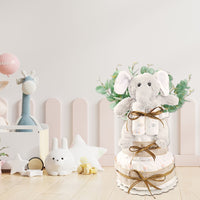 Wild About Baby Two-Tier Diaper Cake Gift