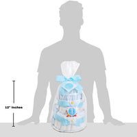 Blue Two-Tier Diaper Cake Gift