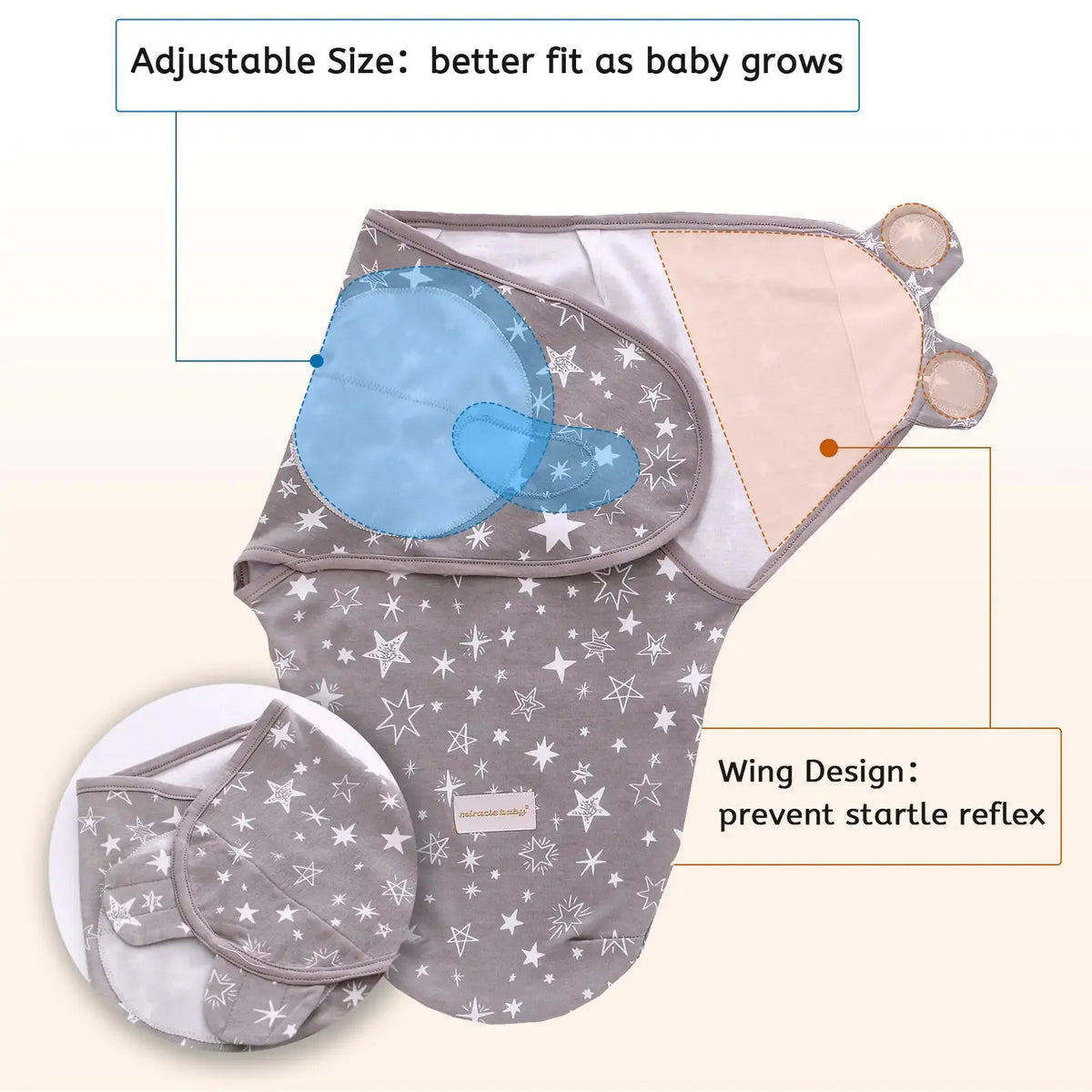 Sweet Dream Baby Swaddle - # BAGE41210022 - BIG FRENCHIES