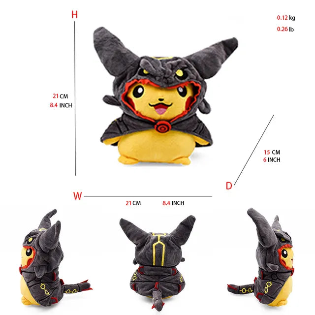 24 Pcs Pokemon Pikachu Cosplay Toys Charizard Snorlax Garchomp Tyranitar Hydreigon Anime Stuffed Plush Cartoon Peluche Dolls - # BOT&G512610001