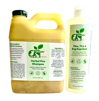 FLEA-X KIT: Flea Shampoo, Flea Tick Bug Repellent