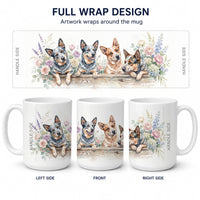 Australian Cattle Dog Ceramic Coffee Mug 15 oz Decorative Large C Handle Mug Cup for Tea, Cocoa Hot Chocolate