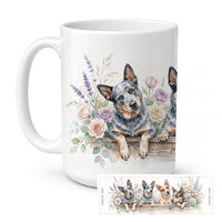 Australian Cattle Dog Ceramic Coffee Mug 15 oz Decorative Large C Handle Mug Cup for Tea, Cocoa Hot Chocolate