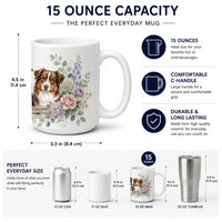 Australian Shepherd Ceramic Coffee Mug 15 oz Decorative Large C Handle Mug Cup for Tea, Cocoa Hot Chocolate