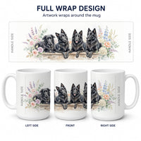 Belgian Sheepdog Ceramic Coffee Mug 15 oz Decorative Large C Handle Mug Cup for Tea, Cocoa Hot Chocolate